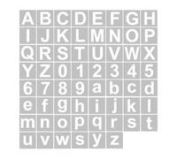 RIZGHWOY Kit de Pochoirs à Lettres Réutilisables, 62 Modèles Lavables pour la Décoration de la Maison et L'artisanat, Fabriqués en Matériau PET, Taille 3/4/5 Pouces, Idéal pour Peindre sur le Bois