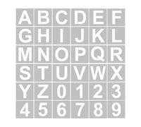 RIZGHWOY Kit de Pochoirs à Lettres Réutilisables, 62 Modèles Lavables pour la Décoration de la Maison et L'artisanat, Fabriqués en Matériau PET, Taille 3/4/5 Pouces, Idéal pour Peindre sur le Bois