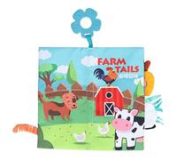 RIZGHWOY Livre en Tissu avec Animaux de Dessin animé, Jouets éducatifs pour Améliorer Les Compétences Cognitives pour L'apprentissage Précoce, Livres en Tissu pour Enfants