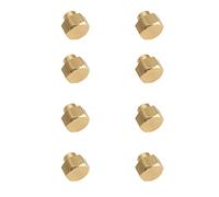 RIZGHWOY Lot de 8 écrous de Blocage de Roue 1/24, écrous Hexagonaux en Laiton de Remplacement pour Pièces de Voiture RC Axial SCX24 Dorées (5 millimètres)