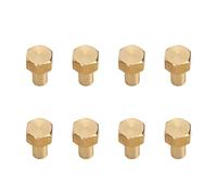 RIZGHWOY Lot de 8 écrous de Blocage de Roue 1/24, écrous Hexagonaux en Laiton de Remplacement pour Pièces de Voiture RC Axial SCX24 Dorées (8 millimètres)