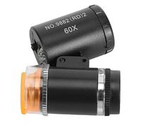 RIZGHWOY Loupe de Poche à Lumière LED, Mini Microscope 60X pour Bijoux, Pièces de Monnaie, Timbres de Jardin Noir