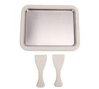 RIZGHWOY Machine à Crème Glacée Roulée, Plateau à Rouleaux de Crème Glacée en Acier Inoxydable avec 2 Grattoirs, pour la Fabrication de Desserts au Yaourt glacé et aux Slushies Molles