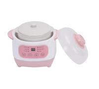 RIZGHWOY Marmite électrique 1 L, Marmite Intérieure en Céramique avec Prévention Intelligente des Brûlures Sèches pour Bouillie, Soupe, Riz, pour Petits Ménages (Prise UE 220V)