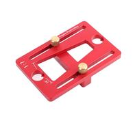 RIZGHWOY Marqueur de Guidage en Queue D'aronde de Haute qualité, Jauge de Traçage Réglable pour les Amateurs de Travail du Bois, Aluminium Rouge et Laiton 1 Pièce