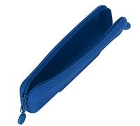 RIZGHWOY Mini Crayon en Silicone, Pochette étanche avec Fermeture éclair pour cosmétiques et Alimentation, Sac de Rangement Compact pour Voyages d'affaires (Bleu, Petit)