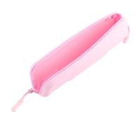 RIZGHWOY Mini Crayon en Silicone, Pochette imperméable avec Fermeture éclair résistante pour cosmétiques et Alimentation, Sac de Rangement Portable pour Voyages d'affaires (Rose, Petit)