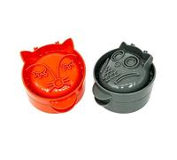 RIZGHWOY Mini Outil de Presse à, à Main en ABS et Scellant pour la Cuisson avec de Jolis évents de Vapeur, pour les Pique-niques, les Barbecues, les Boîtes à Déjeuner (Ensemble 2 pièces hibou