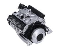 RIZGHWOY Modèle de Moteur V8, Artisanat détaillé et Apparence Réaliste, Idéale pour Les Amateurs de L'automobile, en Matériau de Résine Premium (Black)