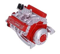 RIZGHWOY Modèle de Moteur V8, Artisanat détaillé et Apparence Réaliste, Idéale pour Les Amateurs de L'automobile, en Matériau de Résine Premium (Rouge)