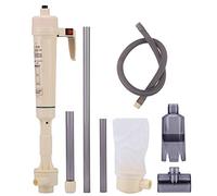 RIZGHWOY Nettoyeur de Gravier D'aquarium alimenté par Batterie, avec Tubes D'extension de Sac en Maille Filtrante pour un Changement D'eau et une élimination Faciles des Débris