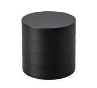 RIZGHWOY Organisateur de Bijoux Multicouche, Boîte de Rangement de Bijoux, Porte- avec Conception en Velours Anti-poussière pour Colliers, Boucles D'oreilles et Bagues (BLACK)