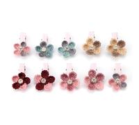 RIZGHWOY Paquet de 10 Pinces à Cheveux pour Animaux de Compagnie, épingles à Cheveux pour Chien, Accessoires pour de Chat, Motif Floral pour Chiens de Petite et Moyenne Taille,