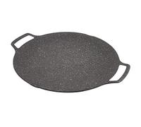 RIZGHWOY Plaque de Barbecue Coréenne, Poêle à Griller Teppanyaki Ronde Antiadhésive pour la Cuisine en Plein Air, avec Matériau en Alliage D'aluminium pour le Camping et la Maison (Type universel