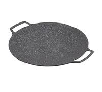 RIZGHWOY Plaque de Barbecue Coréenne, Poêle à Griller Teppanyaki Ronde Antiadhésive pour la Cuisine en Plein Air, avec Matériau en Alliage D'aluminium pour le Camping et la Maison (Type de gaz 33cm)