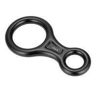 RIZGHWOY Plaque de Fixation Robuste en Alliage D'aluminium 35 KN pour 8 Descendeurs, Idéale pour l'escalade, Le Gréement et Le Sauvetage. (Black)