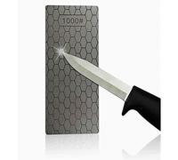 RIZGHWOY Plaque de Pierre à Aiguiser en Diamant Efficace, pour Cuisine de Camping, épaisseur 1mm, Portable, 1 Pièce (Forme nid d'abeille 1000 maille 150 * 63 * 1mm)
