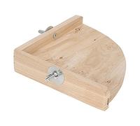 RIZGHWOY Plate-Forme d'angle en Bois pour Cage à Oiseaux, Plate-Forme de Perchoir pour Petits Animaux de Compagnie avec de Secteur, Conception Peu Encombrante, Facile à Installer