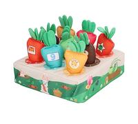 RIZGHWOY Poupée Carotte, Jouet Amovible, Jeu Interactif de des Numéros de Correspondance des Couleurs pour L'éveil des Enfants avec Un Matériau éponge Durable (1-9)