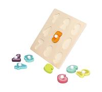 RIZGHWOY Puzzle en Bois coloré, Jouet de Planche d'apprentissage pour Tout-Petits, Jouet de Puzzle de Reconnaissance de Forme pour Enfants, 36 Mois et Plus, 7,1 X 7,1 Pouces, Bois Composite (#11)