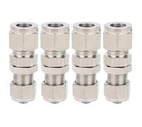 RIZGHWOY Raccord de Compression de Virole, Connecteurs Fiables en Acier Inoxydable 304 Haute Pression pour la Prévention des Incendies et un Démontage Facile 4 Pièces (Ф10*6.5)