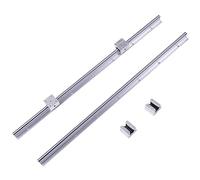 RIZGHWOY Rail Linéaire SBR12-700mm avec 4 Blocs de Roulement de Précision, Haute stabilité pour les Projets de Bricolage, Construction Métallique Durable 2 Pièces