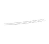 RIZGHWOY Reliure à Fil à Double Boucle, Dos de 6,4 Mm, Fer Enduit de Nylon, 100 Pièces pour Organiser des Rapports et des Notes (WHITE)