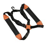 RIZGHWOY Sangle de Harnais de Saxophone, Sangle de Cou Réglable en Cuir PU pour Saxophone Alto Ténor Baryton avec Soulagement de la Pression du Cou (Taille S)