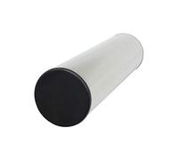 RIZGHWOY Shaker à Sable Cylindrique en Métal pour Percussion, Acier Inoxydable de Haute qualité, Surface Lisse, Idéal pour un Usage Amateur et Professionnel, 1 unité en Deux Couleurs (SILVER)
