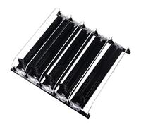 RIZGHWOY Soda Peut Distributeur, Organisateur à Ressort Organisateur Largeur Réglable Pusteur Automatique GLIDE avec des Bandes Adhésives pour les Bouteilles D'eau Pop Bands (BLACK)