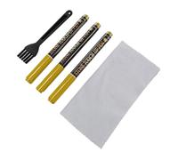 RIZGHWOY Stylo Marqueur de Pierre Tombale, 3 Pièces de Retouche Extérieure, pour Restaurer les Inscriptions Funéraires (GOLD)