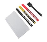 RIZGHWOY Stylo Marqueur de Pierre Tombale, 3 Pièces de Retouche Extérieure, pour Restaurer les Inscriptions Funéraires (Rouge Noir Or)