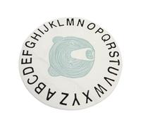RIZGHWOY Tapis Rond Animal Antidérapant à Motif Alphabet pour bébé, 39 Pouces de Diamètre (Tête d'ours)
