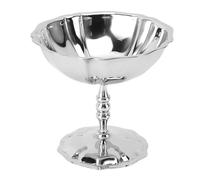 RIZGHWOY Tasse à Dessert sur Pied en Acier Inoxydable 304, Bol à Dessert à Pied, Plat à Dessert sur Pied avec Base Robuste pour Crème Glacée, Pudding, Yaourt, Salade de Fruits (Brillant)