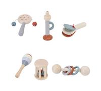 RIZGHWOY Toys D'Instruments de Musique, Instruments de Percussion en Bois Fixer 6 Pièces avec Safe Ash Rubberwood for Music Education Early Development