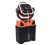 RIZGHWOY Ventilateur de Brumisation Portable, Ventilateur de Camping Rechargeable avec Réservoir D'eau de 6 L, Lumière LED, Télécommande, alimenté par Batterie de 20 000 MAh, pour Tente