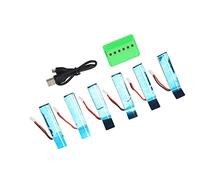 RIZGHWOY Violent Power Batterie au Lithium 3,7 V 520 MAh pour XK K110, Pièces de Rechange avec Chargeur, Idéale pour Les Amateurs de Vol