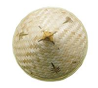 Rizier Chapeaux Adulte Bambou rotin Chapeau Fait à la Main Tissage Chapeau de Paille Asiatique Riz Paddy Conique Chapeau Parasol Chapeau