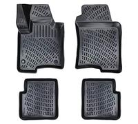 Rizline Tapis de Sol 3D pour Voiture - Compatible avec Fiat Panda 3.Gen 312/319 2012-2022 - Accessoires de Voiture Gamme de Tapis en Caoutchouc TPE Toutes Saisons - Inodore - Antidérapant Schwartz