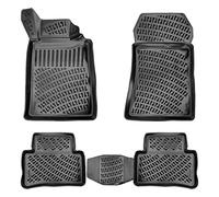 Rizline Tapis de sol 3D sur mesure pour voiture compatible avec Mercedes-Benz W202 1993-2000 Accessoires de voiture 1ère et 2ème rangée TPE toutes saisons sans odeur antidérapant avant et