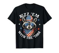 Rizz Em avec le mème Tism Patriotic Raccoon du 4 juillet T-Shirt