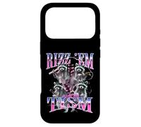 Rizz Em with The Tism Funny Autism Meme Autistic Racoon Coque pour iPhone 17 Pro