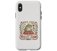 Rizz 'EM with TISM Grenouille Prince Maman Papa Soutien autistique Coque pour iPhone X/XS