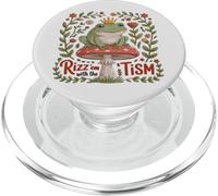 Rizz 'EM with TISM Grenouille Prince Maman Papa Soutien autistique PopSockets PopGrip pour MagSafe