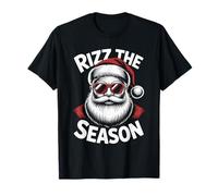 Rizz The Season Père Noël Lunettes Humour Noël Gén Z T-Shirt