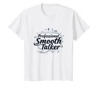 Rizzler Professional Smooth Talker Cadeau Amusant T-Shirt, Enfant, Blanc, 4 Ans