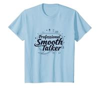 Rizzler Professional Smooth Talker Cadeau Amusant T-Shirt, Enfant, Bleu Céleste, 3 Ans