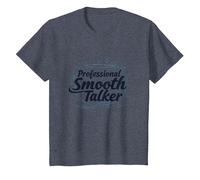 Rizzler Professional Smooth Talker Cadeau Amusant T-Shirt, Enfant, Bleu Chiné, 3 Ans