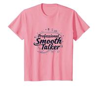 Rizzler Professional Smooth Talker Cadeau Amusant T-Shirt, Enfant, Rose, 3 Ans