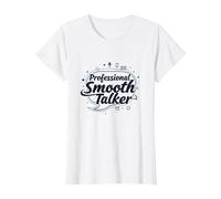 Rizzler Professional Smooth Talker Cadeau Amusant T-Shirt, Femme, Blanc, M